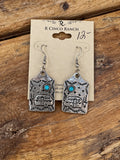 Happy Camper & Cactus Tag Earrings