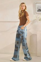 Wander Free Patchwork Wide-Leg Jeans