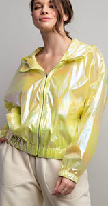 Rain or Shine Holographic Jacket Limes or Lemons