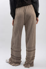 Dusty Trail Charcoal Ruffle Wide-Leg Pants