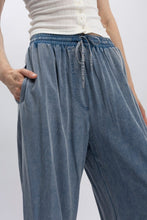 Dusty Trail Denim Ruffle Wide-Leg Pants