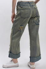 Vintage Peace Patch Denim