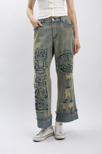 Vintage Peace Patch Denim
