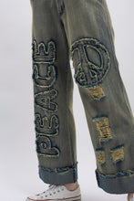 Vintage Peace Patch Denim
