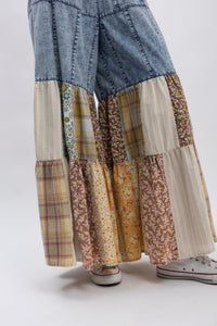 Boho Tiered Ruffled Wide Leg Pants