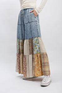 Boho Tiered Ruffled Wide Leg Pants