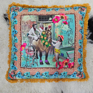 Cowgirl car wash Pillow