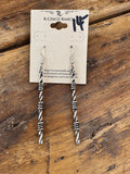 Silver-Tone Twisted Barbed Wire Drop Earrings