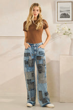 Wander Free Patchwork Wide-Leg Jeans