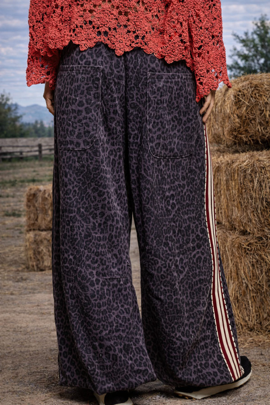 Black Leopard Jogger Pants