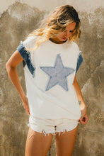 Lone Star Denim Applique Top Off White