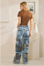 Wander Free Patchwork Wide-Leg Jeans