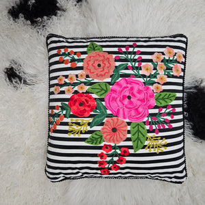Black & White Bouquet Pillow