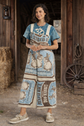 Rabbit Vintage Feed Sack Wide-Leg Jumpsuit