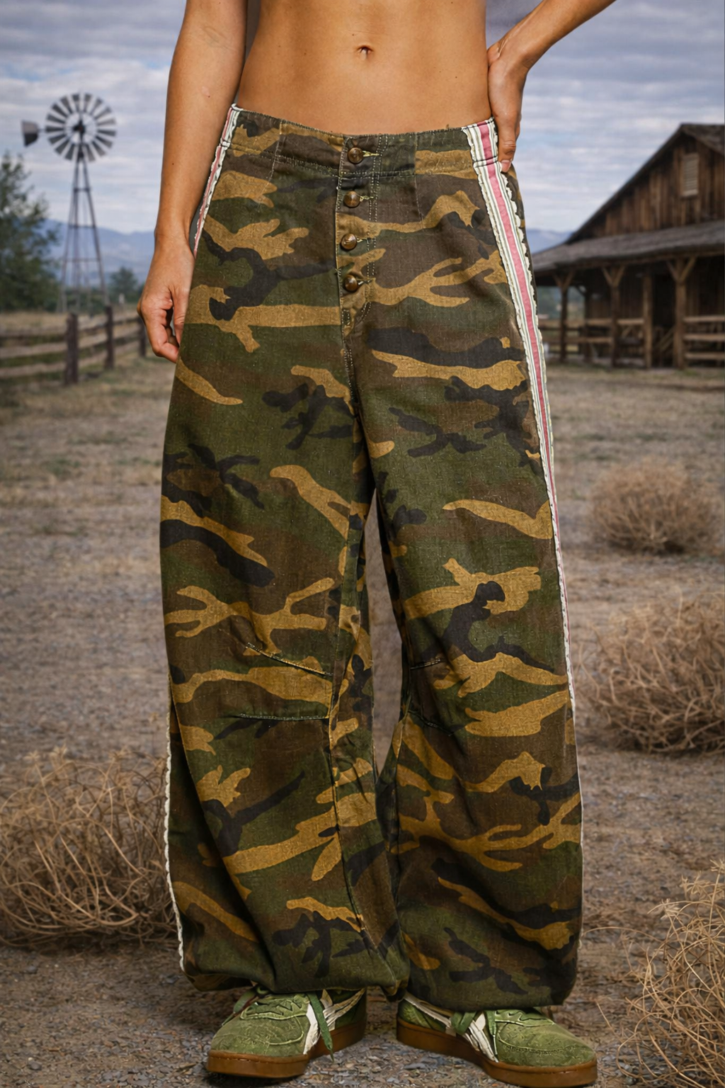 Olive Camo Jogger Pants