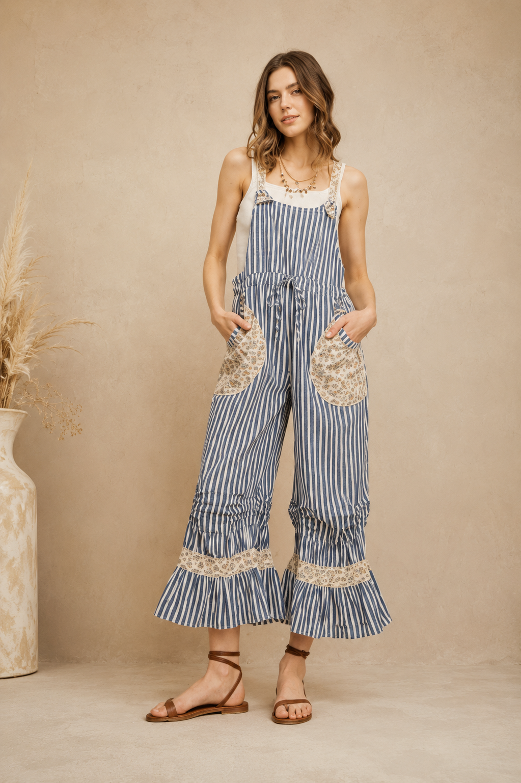 Bluebell Stripe Overalls