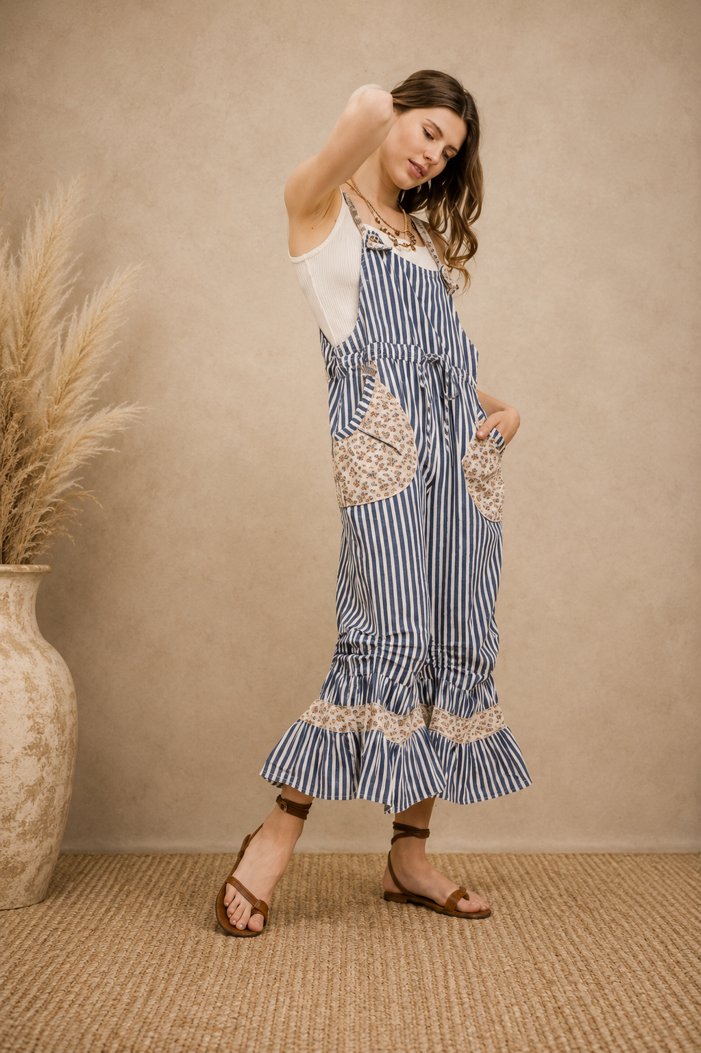 Bluebell Stripe Overalls