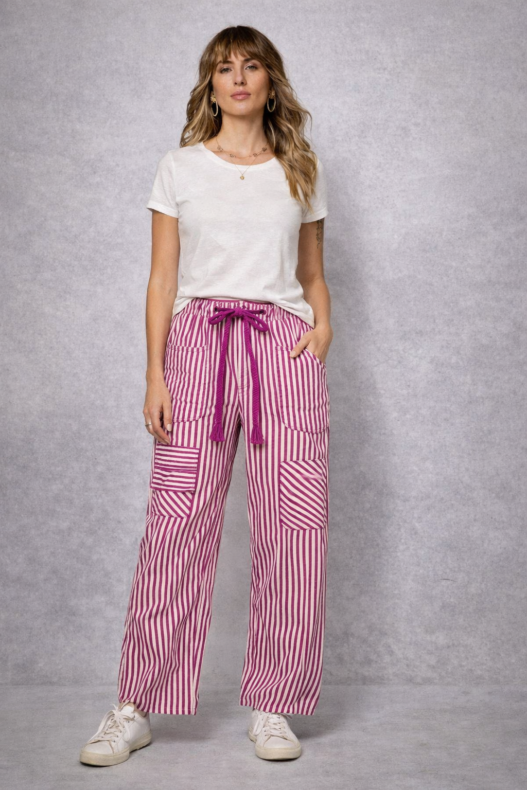 Electric Rodeo Stripe Fuchsia Pants
