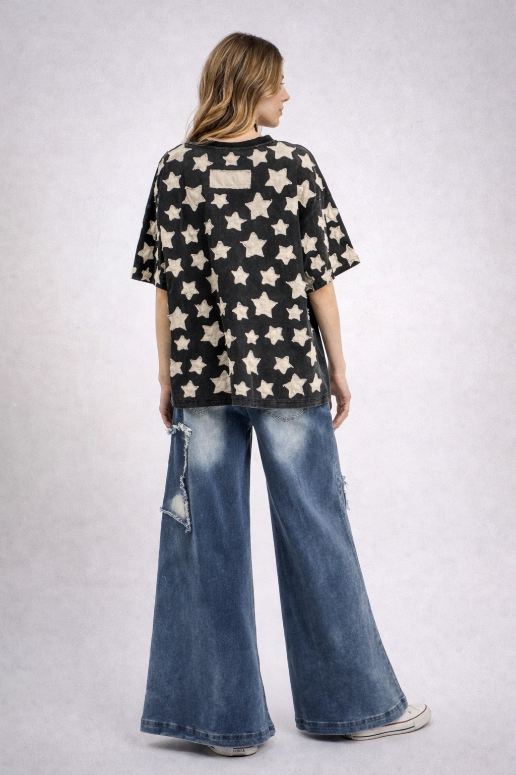 Starlight Drift Mineral Wash Top Black