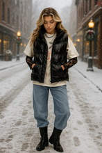 Rock On Black Puff Vest