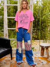 Pink Moon Patchwork Pants