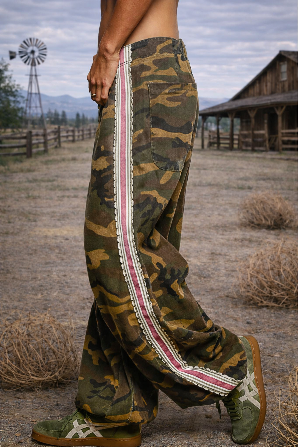 Olive Camo Jogger Pants