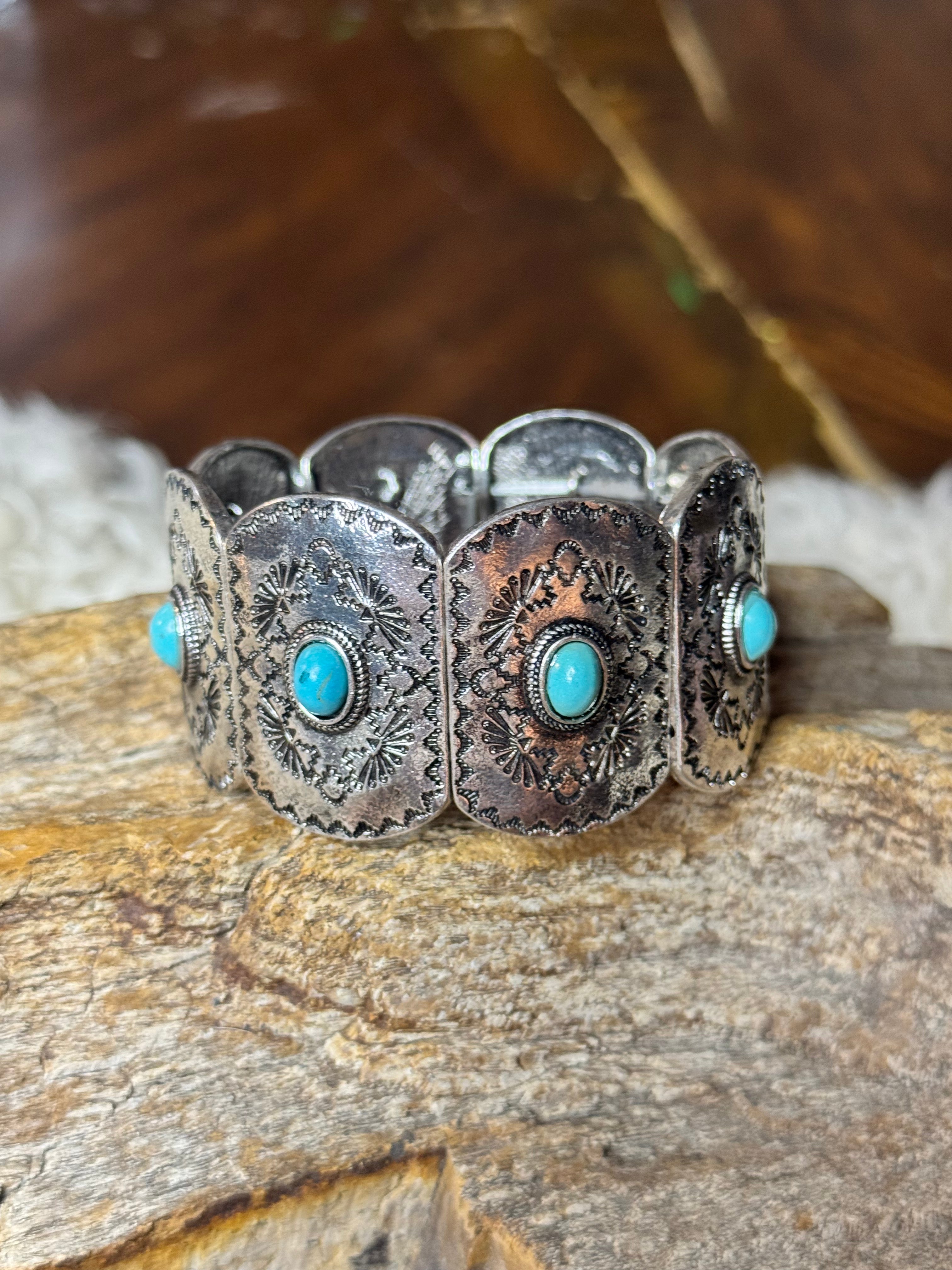 Turquoise Prairie Panel Bracelet
