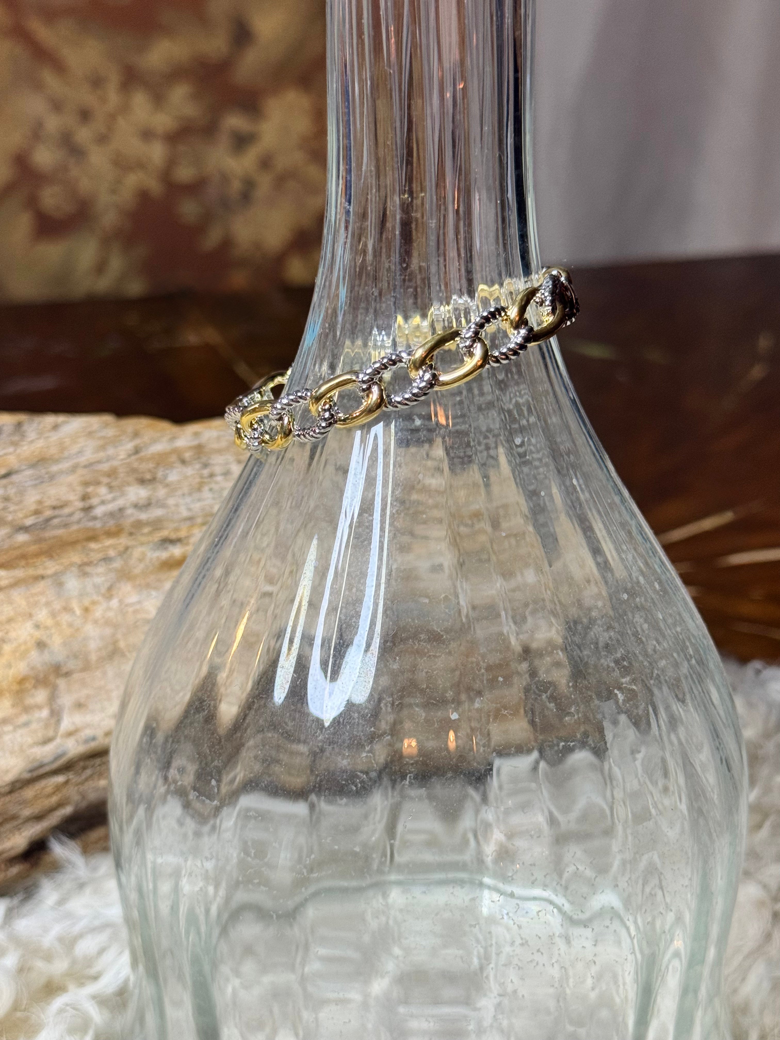 Mixed Metal Ranch Link Bracelet