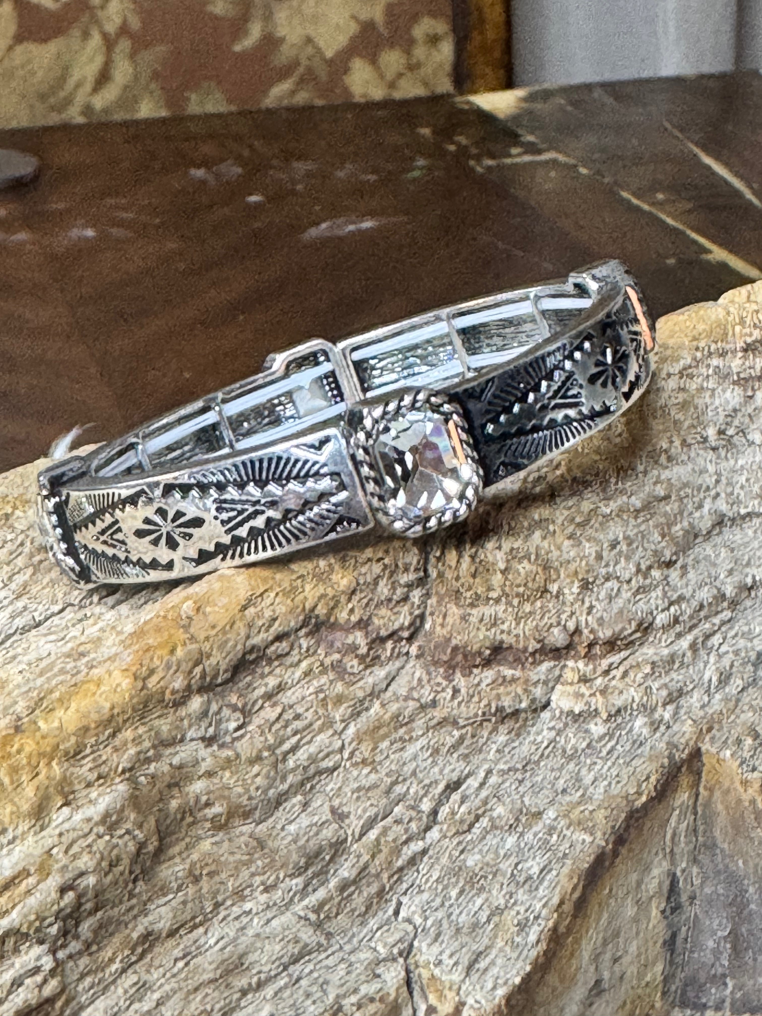 Four Directions Rhinestone Stretch Bracelet