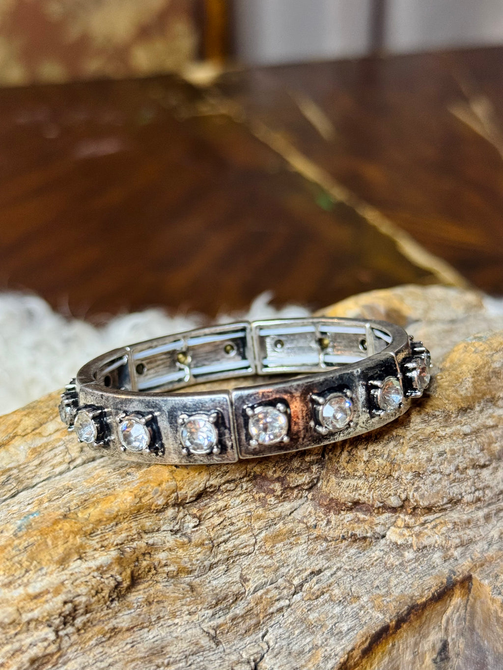 Dust & Diamonds Stretch Bracelet Silver