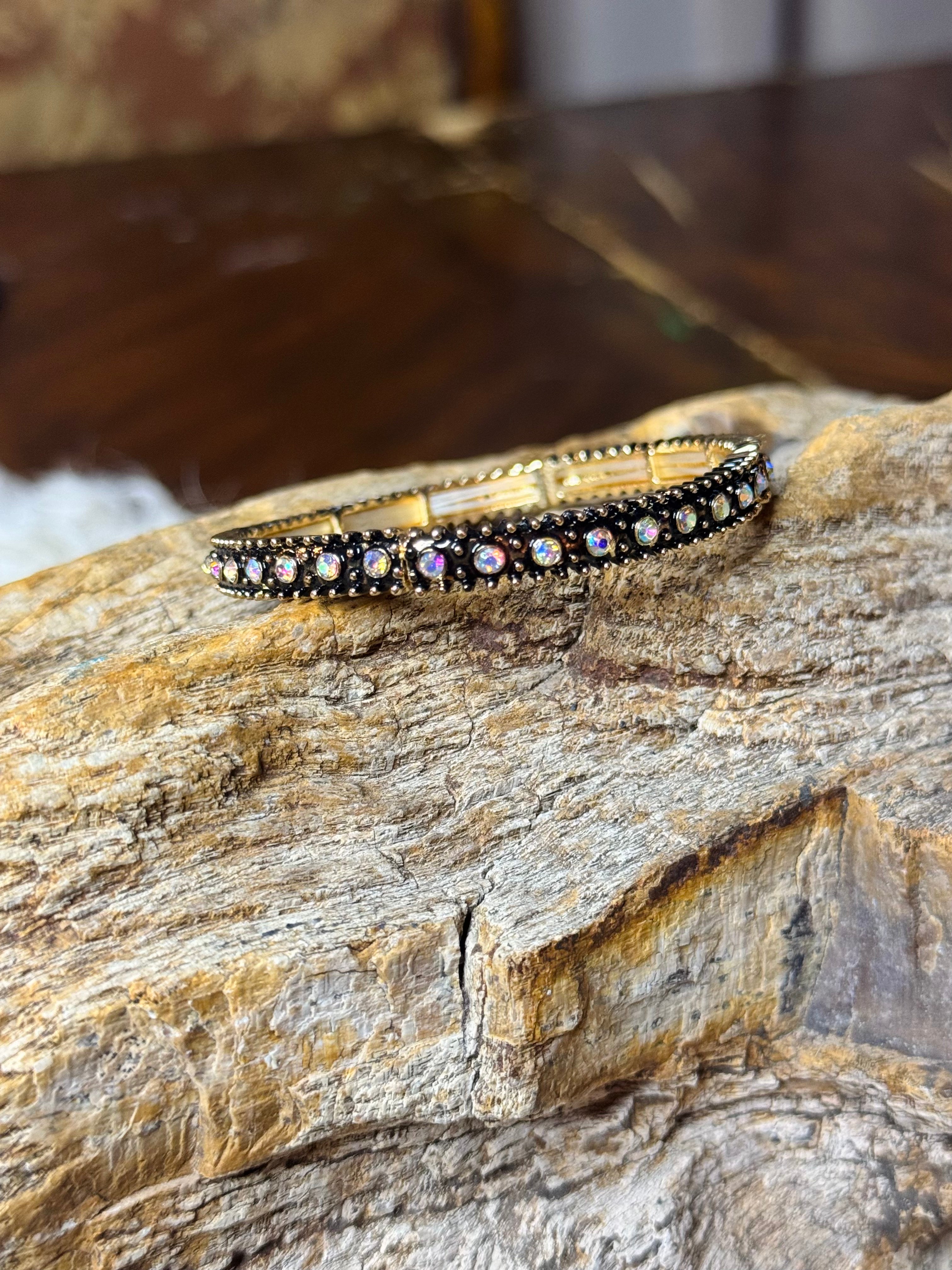 High Plains Gold Sparkle Stretch Bracelet