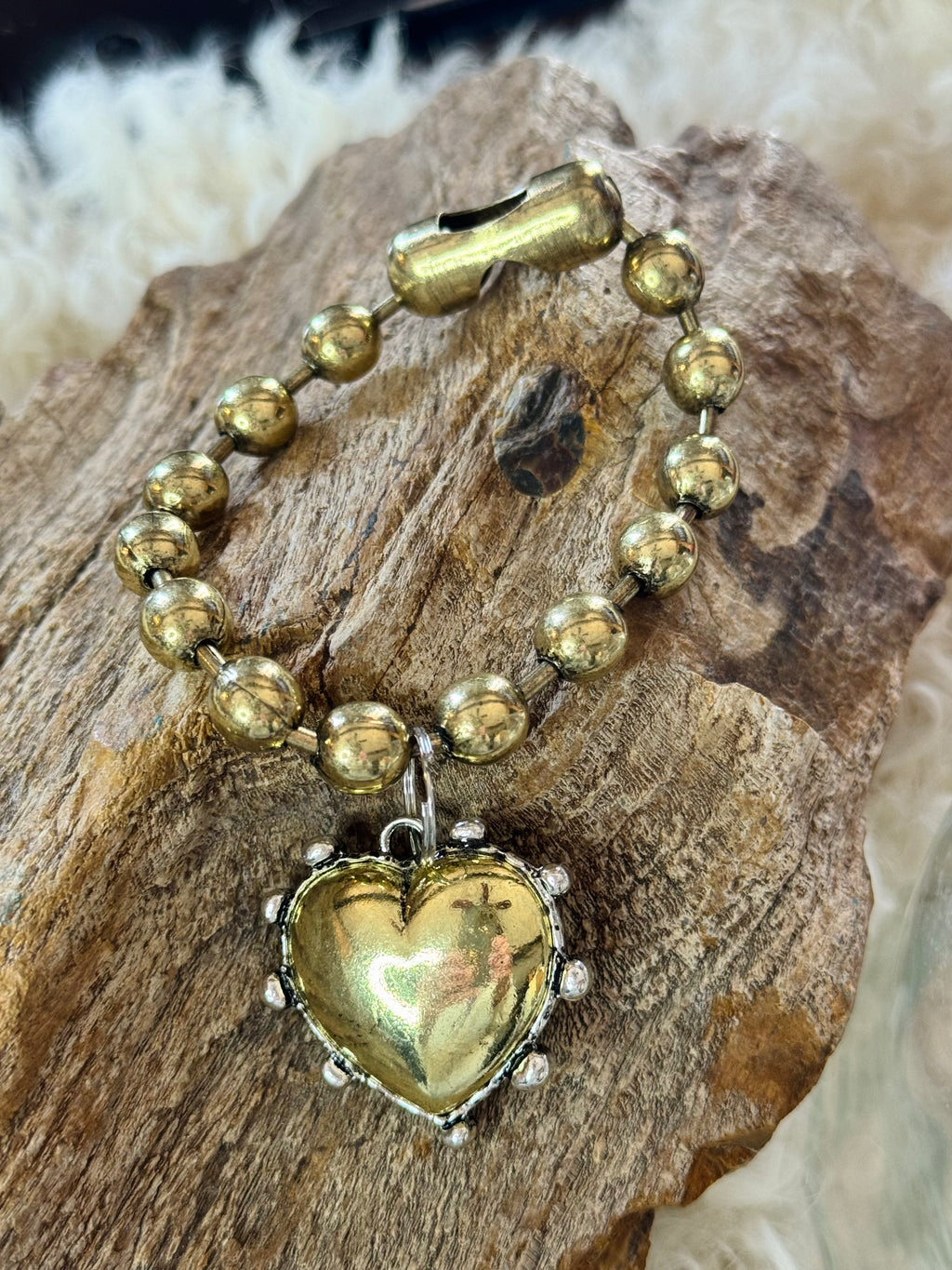 Golden Sweetheart Bead Bracelet