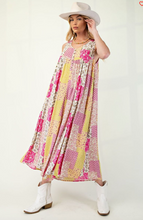 Pink & Lime Patchwork Print Jumpsuit