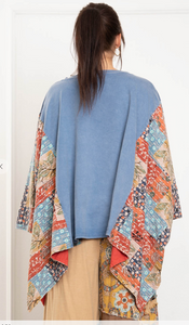 Virgin Mary Print Poncho Top