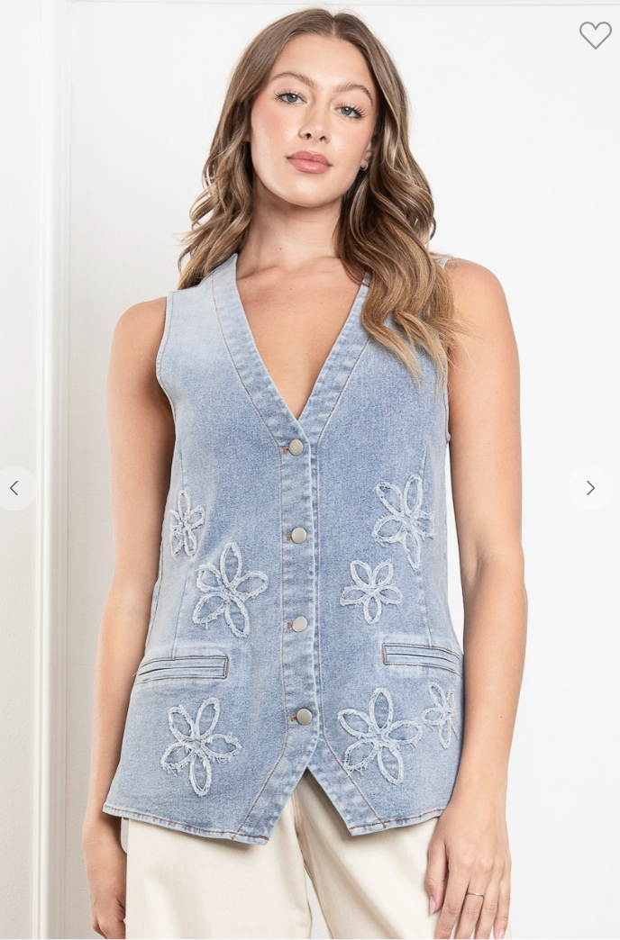 Flower Point Stitch Vest