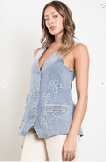 Flower Point Stitch Vest