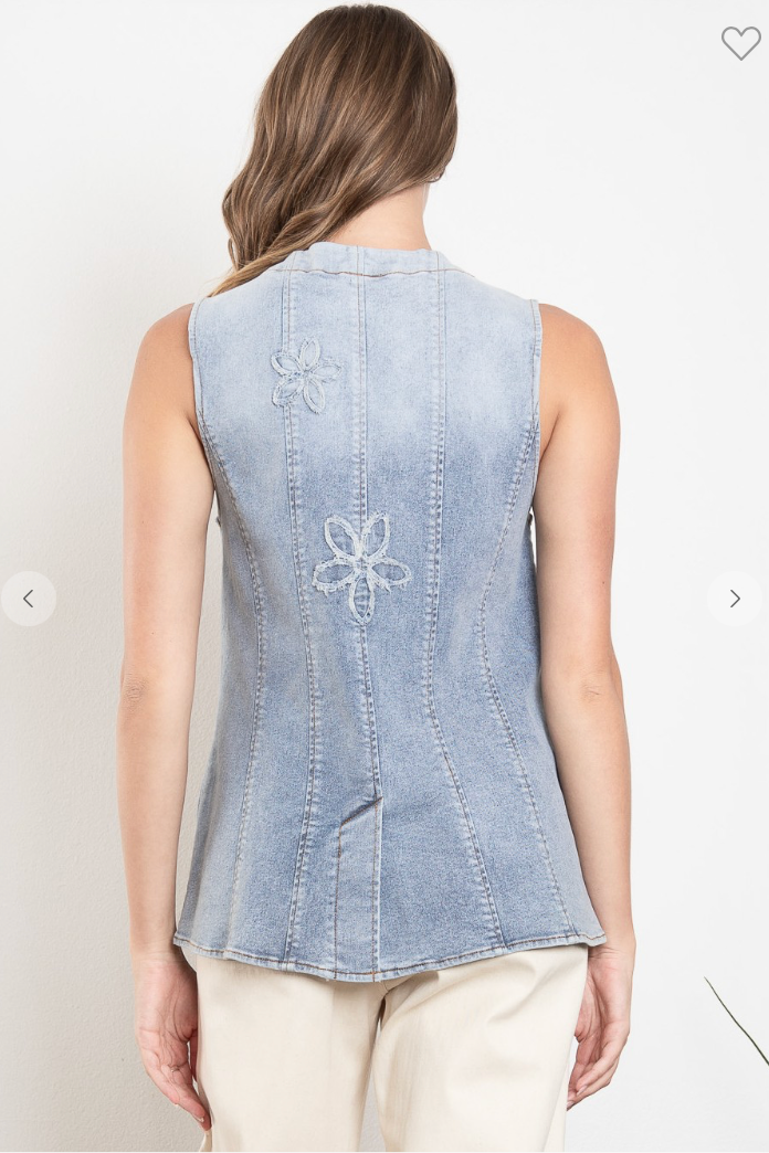 Flower Point Stitch Vest