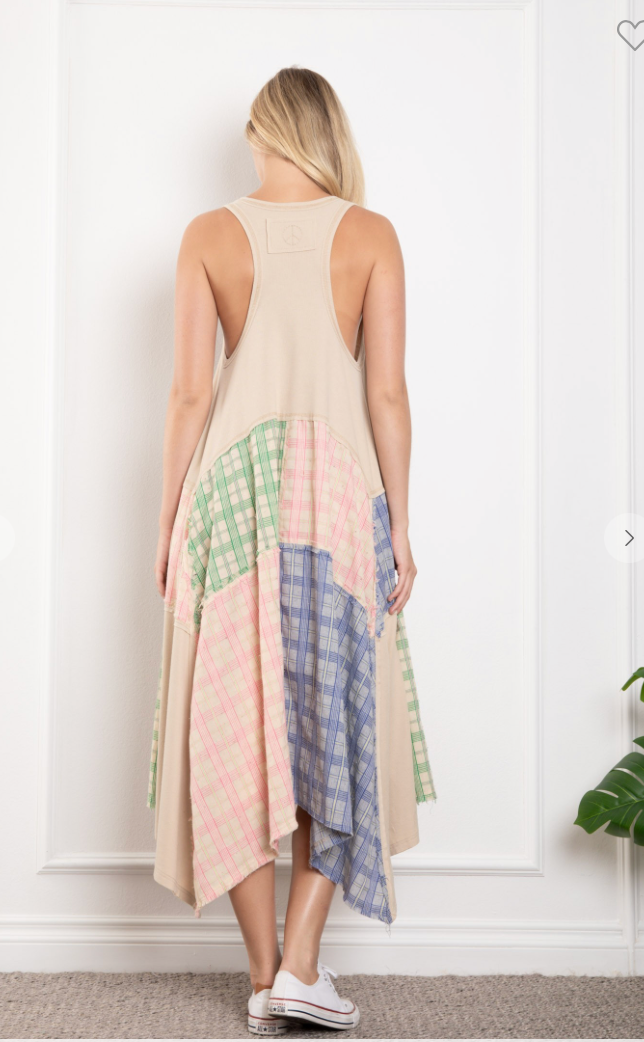 Gypsy Love Patchwork Dress Natural