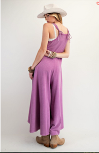 Mineral Washed Orchid Palazzo Jumpsuit