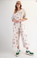 Western Print Overalls Khaki