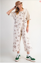 Western Print Overalls Khaki