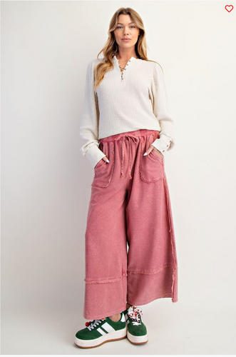 Boho Red Relaxed Fit Pants