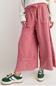 Boho Red Relaxed Fit Pants
