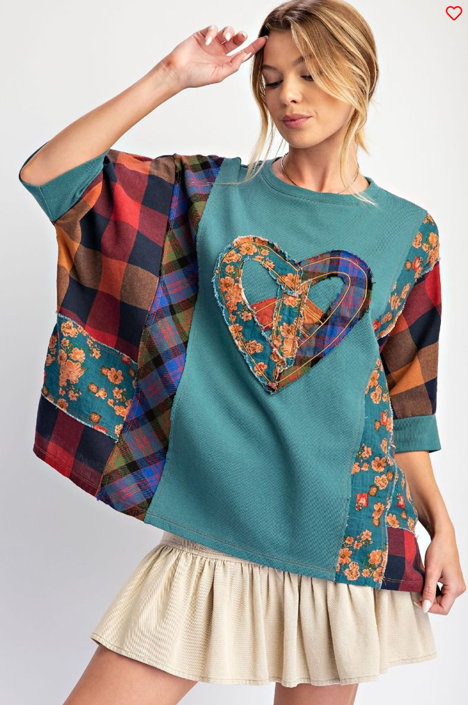 My Heart of Glass Teal Top