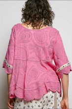 The Wildflower Lace-up Top Pink