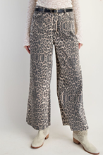 Leopard Denim Pants