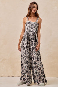 Washed Rose Denim Overalls
