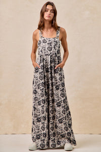 Washed Rose Denim Overalls