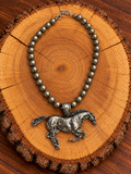 Running Horse Statement Necklace