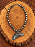Western Pistol Statement Necklace